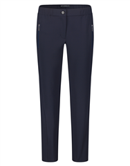 BETTY BARCLAY NAVY WOVEN TROUSERS