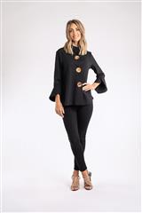 JOLIE BLACK BUTTON UP JACKET