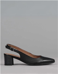 FROGGIE BLACK MULTI SLING BACK BLOCK HEEL