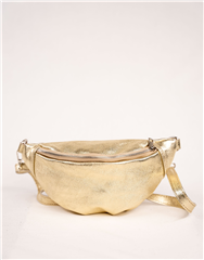 ITALIAN GOLD LEATHER 1/2 MOON BAG 