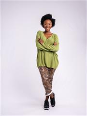MADE IN ITALY OLIVE KNIT TOP 