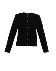 MARBLE BLACK KNIT CARDIGAN 