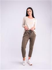 MADE IN ITALY KHAKI BUTTON PANTS 