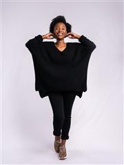 MADE IN ITALY BLACK KNIT JERSEY 