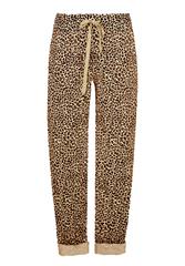MADE IN ITALY MUSTARD LEOPARD PRINT TROUSERS 