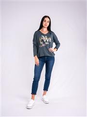 MADE IN ITALY GREY LOVE TO BE WILD TOP 