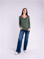 MADE IN ITALY OLIVE KNIT TOP 