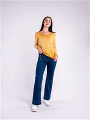 MADE IN ITALY BLUE GOLD BUTTON JEAN 