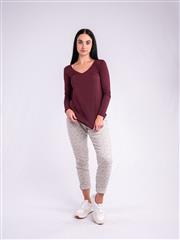 MADE IN ITALY MAROON TOP 