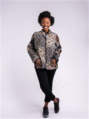 MADE IN ITALY BLACK MUTLI QUILT JACKET 