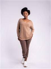 MADE IN ITALY BROWN KNIT TOP 