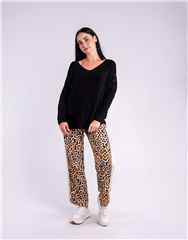 MADE IN ITALY BLACK KNIT TOP 