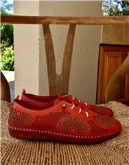 JOLIE RED LEATHER SNEAKER 