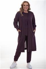 CALYPSO PLUM CUT KNIT JACKET 
