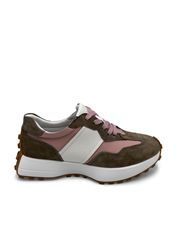 JULZ BROWN PINK TATE SNEAKER 
