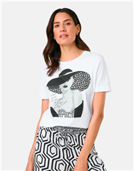 GERRY WEBER WHITE MULTI PRINT T-SHIRT 
