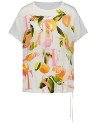 GERRY WEBER OFF WHITE CITRUS PRINT BLOUSE 