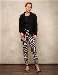 ROBELL BLACK BEIGE ROSE TROUSER 