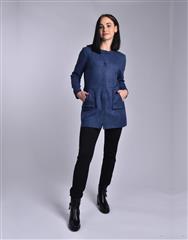 JOLIE BLUE SUEDE COAT 