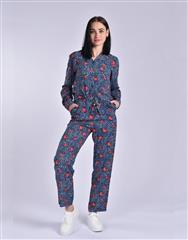 JOLIE NAVY MULTI CRAB RELAXED PANTS 