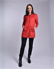 JOLIE RED SUEDE COAT 