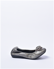 JOLIE GREY MULTI BLING-BOW PUMP 