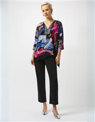JOSEPH RIBKOFF MULTI V-NECK TUNIC TOP