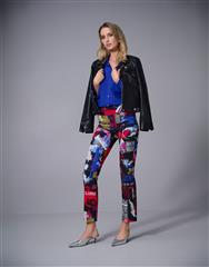 JOSEPH RIBKOFF MULTI PATTERNED PANTS 