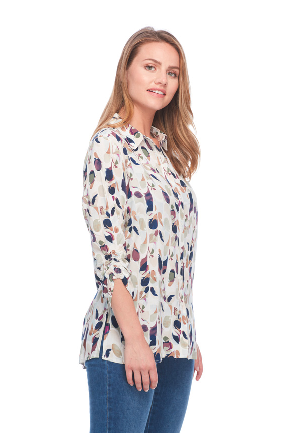 FRENCH DRESSING JEANS MULTI COLOUR AUTUMN LEAVES PRINT BLOUSE | Rosella ...