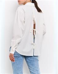 YAYA BLANC WHITE POPLIN SHIRT 