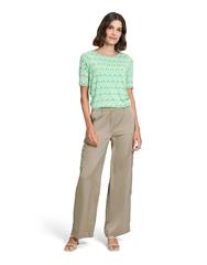 BETTY BARCLAY KHAKI GREEN PATTERN SHIRT 