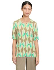 BETTY BARCLAY KHAKI GREEN BLOUSE 