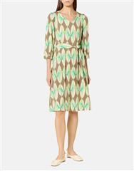BETTY BARCLAY KHAKI GREEN DRESS
