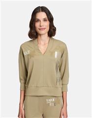 BETTY BARCLAY SOFT OLIVE TAKE YOUR TIME TOP