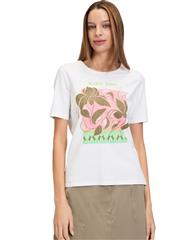 BETTY BARCLAY WHITE GREEN PRINT SHIRT 