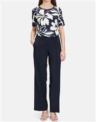 BETTY BARCLAY DARK SKY WOVEN PANTS 