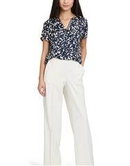 BETTY BARCLAY DARK BLUE CREAM FLORAL BLOUSE 