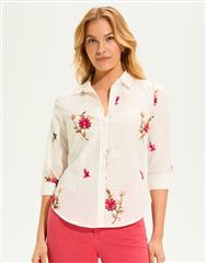 FDJ WHITE EMBROIDERY CLASSIC SHIRT 