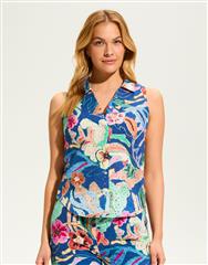 FDJ POP CAMO FLORAL EYELET SHIRT 