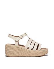 FIT FLOP BEIGE ESPADOR LEATHER WEDGE 
