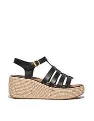 FIT FLOP BLACK ESPADOR LEATHER WEDGE 