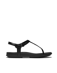 FIT FLOP ALL BLACK GRACIE CRYSTAL MIX T-STRP SANDAL