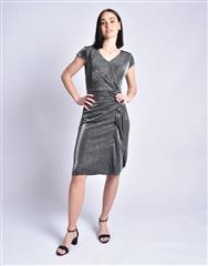 ROSELLA PRETO METALLIC SHORT DRESS 