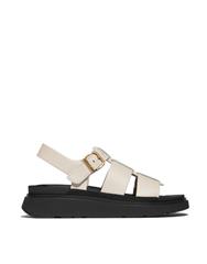 FIT FLOP BEIGE LEATHER FISHERMAN SANDAL 