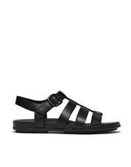 FIT FLOP ALLBLK GRACIE LEATHER FISHERMAN SANDAL 