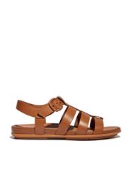 FIT FLOP TAN GRACIE LEATHER FISHERMAN SANDAL 