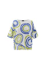 MARBLE LIME CIRCLES PATTERN SWEATER 