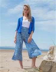 MARBLE COBALT CULOTTE PANTS 
