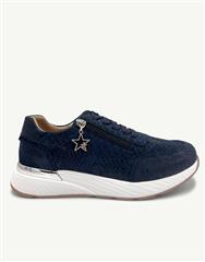 JULZ NAVY SNAKE NINA SNEAKER 