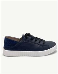 JULZ NAVY SNAKE VALENTINA SNEAKER 